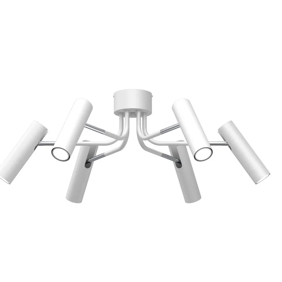 Deckenspot Metall Weiß Grau Chrom B:94 cm GU10 flexibel