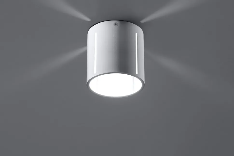 Deckenspot rund klein Ø 10 cm Weiß Metall Modern flach