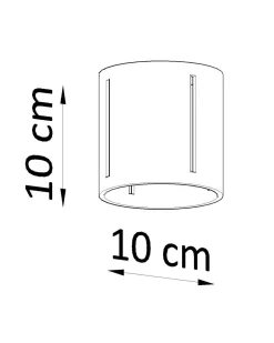 Deckenspot rund klein Ø 10 cm Weiß Metall Modern flach
