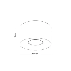 Deckenspot Weiß Metall Ø 11 cm rund flach GU10