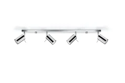 Deckenstrahler Chrom 80 cm lang 4-flammig länglich