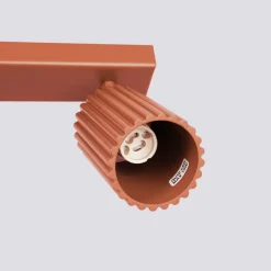 Deckenstrahler 4-flammig 81 cm lang schwenkbar GU10 Rot