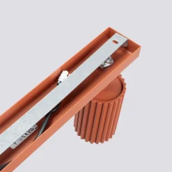 Deckenstrahler 4-flammig 81 cm lang schwenkbar GU10 Rot