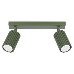 Deckenstrahler 2-flammig B: 30 cm klein schwenkbar GU10 Grün