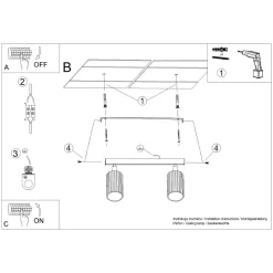 Deckenstrahler 2-flammig B: 30 cm klein schwenkbar GU10 Grün