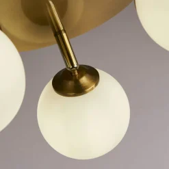 Deckenstrahler 3-flammig G9 in Gold Weiß Ø 34 cm