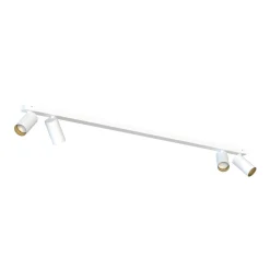 Deckenstrahler 4-flammig GU10 in Weiß Gold 118 cm Aufputz