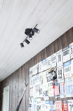 Deckenstrahler 4-flammig GU10 83 cm lang Schwarz Metall