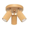 Deckenstrahler 3-flammig GU10 Ø 19,5 cm klein rund in Gold