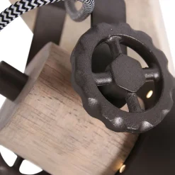 Deckenstrahler 3-flammig Holz Metall 59 cm E27 flexibel