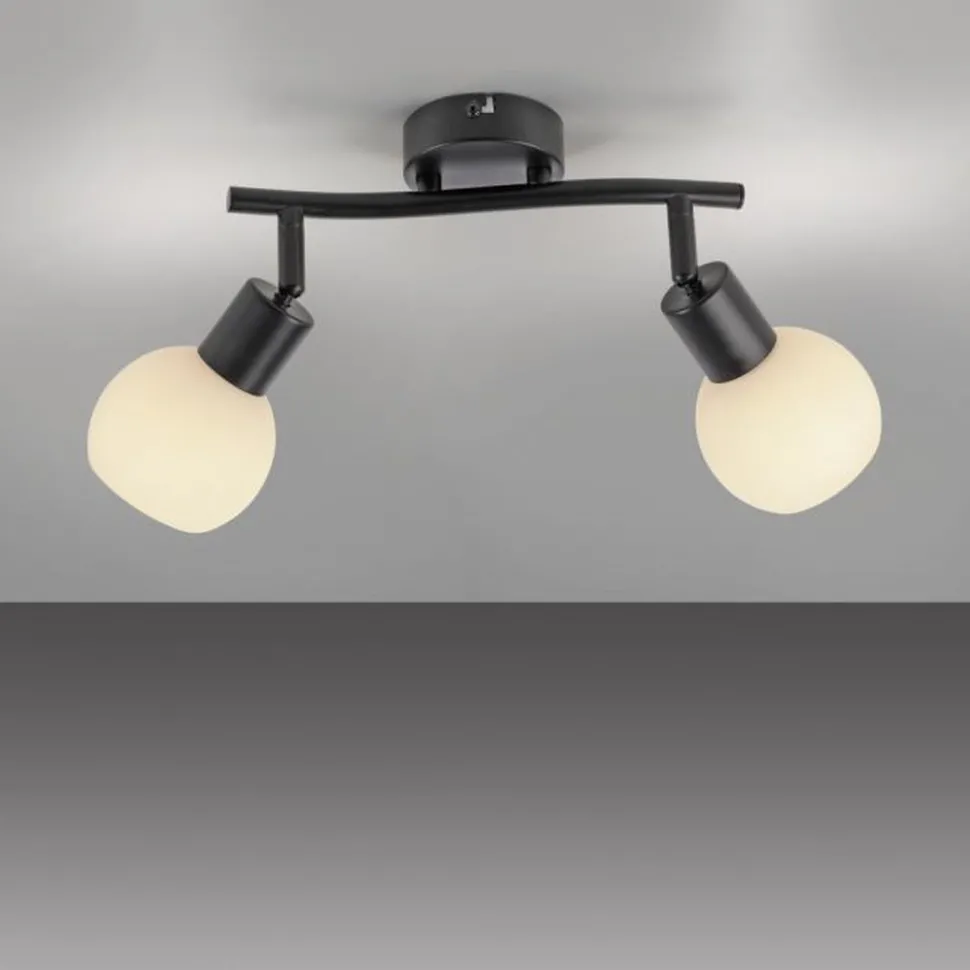 Deckenstrahler Glas Metall 43 cm inkl E14 5 W flexibel