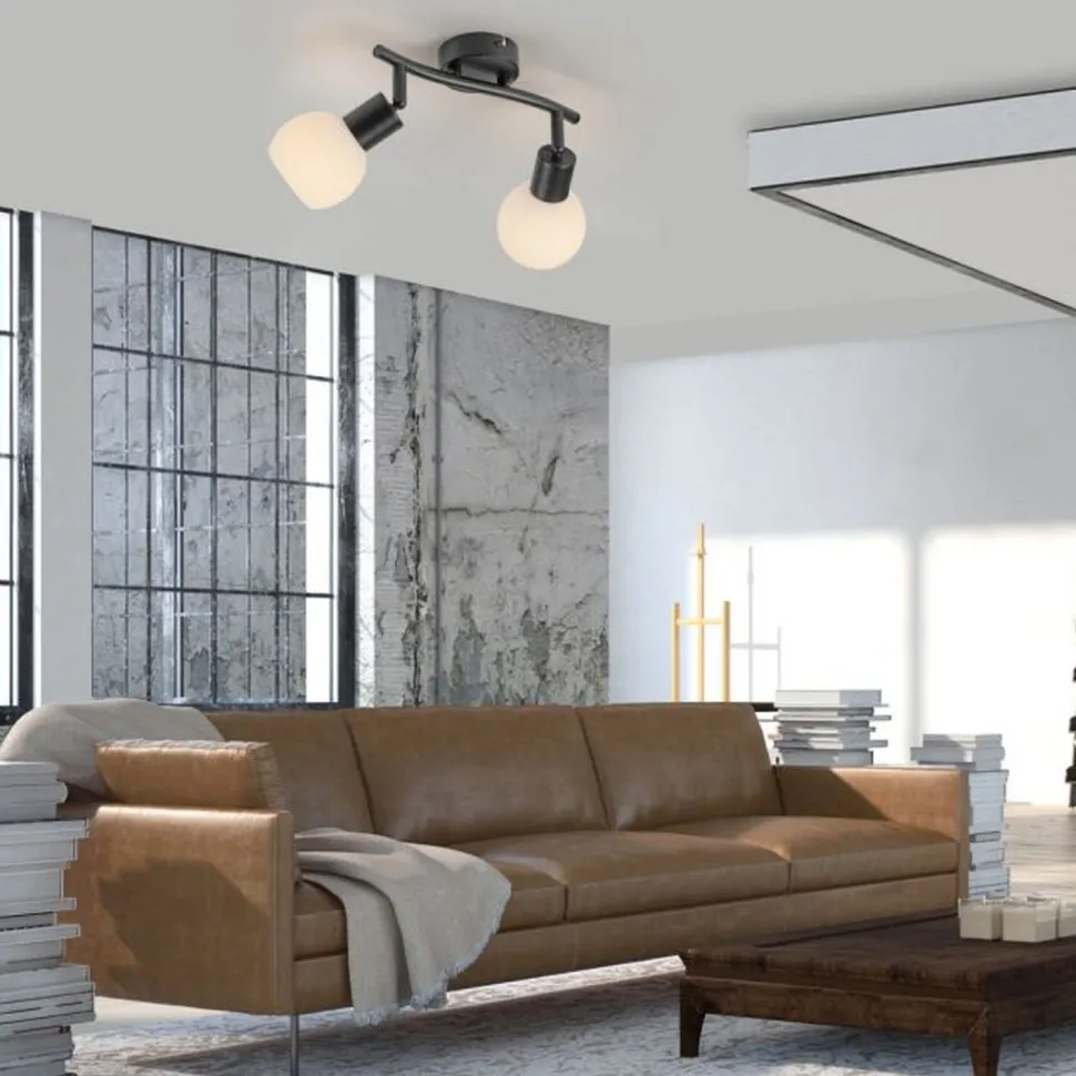 Deckenstrahler Glas Metall 43 cm inkl E14 5 W flexibel