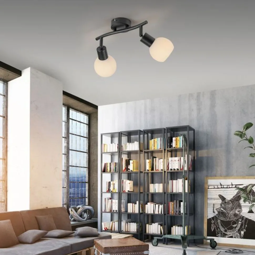 Deckenstrahler Glas Metall 43 cm inkl E14 5 W flexibel