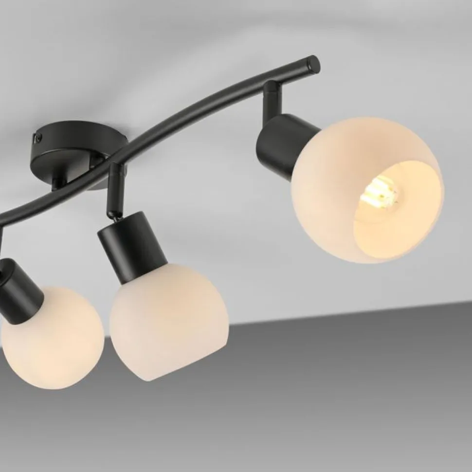 Deckenstrahler Glas Metall inkl E14 3000 K flexibel