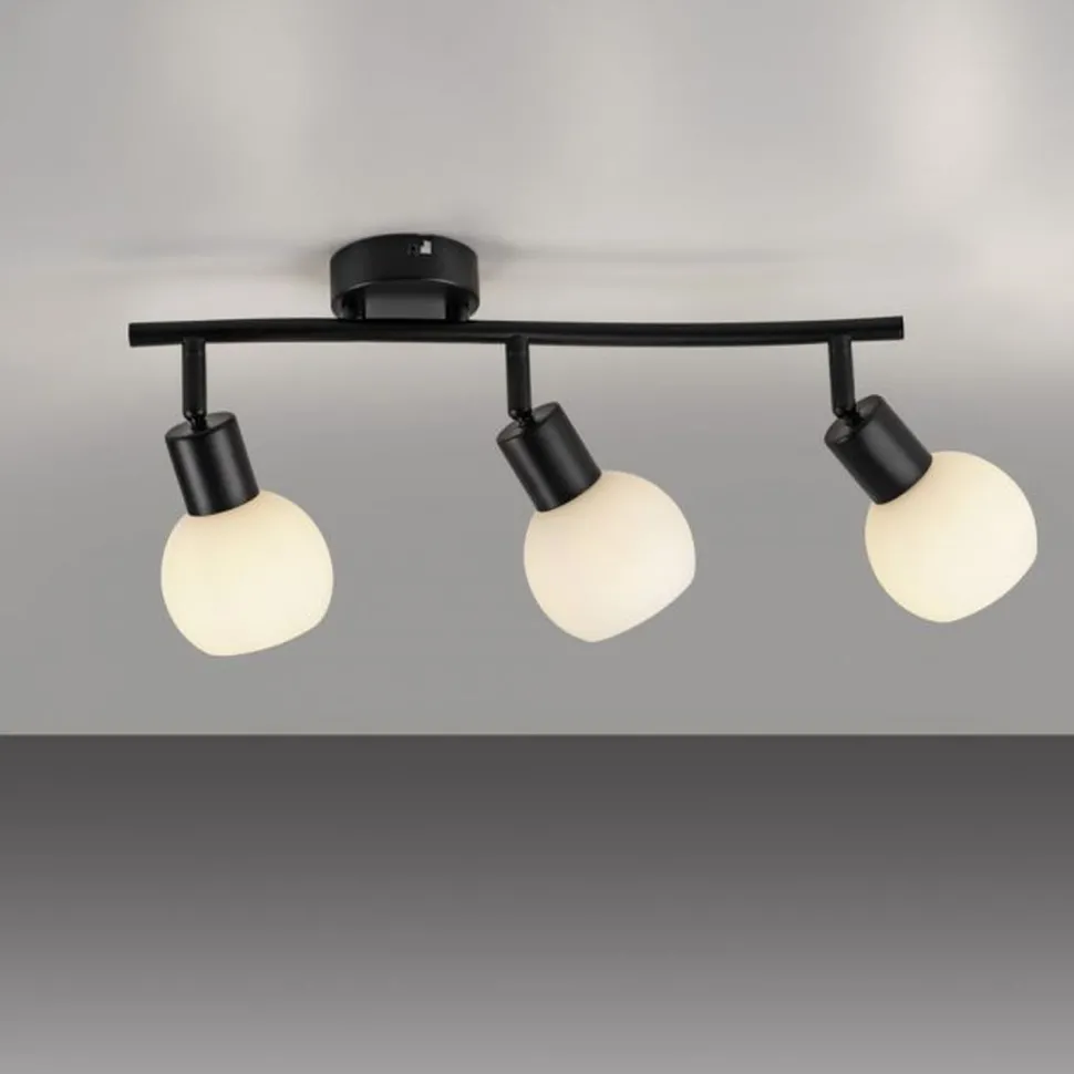 Deckenstrahler Glas Metall inkl E14 3000 K flexibel