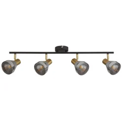 Deckenstrahler Glas Metall B: 84 cm 4-flammig E14 verstellbar