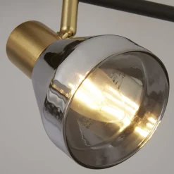 Deckenstrahler Glas Metall B: 84 cm 4-flammig E14 verstellbar