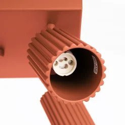 Deckenstrahler GU10 4-flammig B: 25 cm klein quadratisch Rot