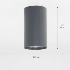 Deckenstrahler in Anthrazit GU10 Ø55cm Flur Wohnzimmer