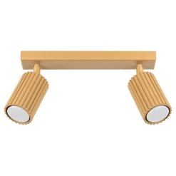 Deckenstrahler in Gold 2-flammig GU10 B: 30 cm schwenkbar