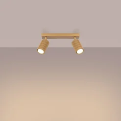 Deckenstrahler in Gold 2-flammig GU10 B: 30 cm schwenkbar