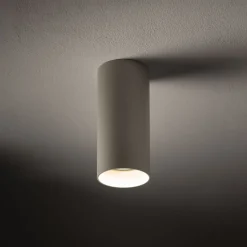 Deckenstrahler in Grau Metall GU10 rund Ø5,5 cm Aufputz