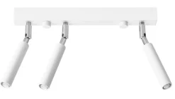 Deckenstrahler Metall 35 cm Weiß verstellbar 3-flammig