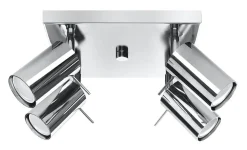 Deckenstrahler Metall 4-flammig Chrom B: 25 cm GU10