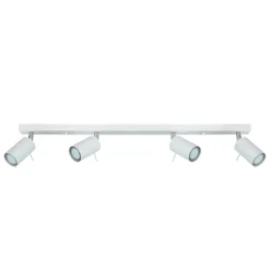 Deckenstrahler Metall 4-flammig 80 cm länglich GU10 Weiß