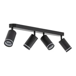 Deckenstrahler Metall Schwarz 74 cm lang 4-flammig GU10