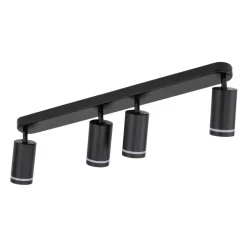 Deckenstrahler Metall Schwarz 74 cm lang 4-flammig GU10