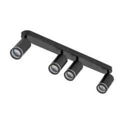 Deckenstrahler Metall Schwarz 74 cm lang 4-flammig GU10