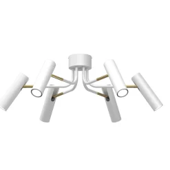 Deckenstrahler Metall Weiß Grau Gold B:94 cm flexibel