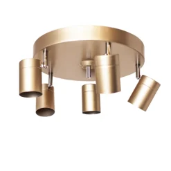 Deckenstrahler rund Ø 30 cm klein GU10 4-flammig in Gold