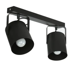 Deckenstrahler Schwarz 2 flmg E27