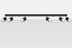 Deckenstrahler Schwarz Chrom 117 cm lang schwenkbar