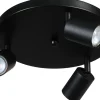 Deckenstrahler Schwarz 3-flammig Metall GU10 Ø 35 cm