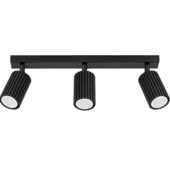 Deckenstrahler Schwarz 3-flammig B: 45 cm schwenkbar GU10