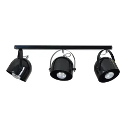 Deckenstrahler Schwarz Metall 3-flammig E27 Retro