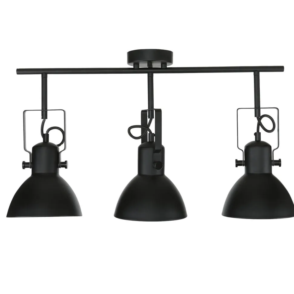 Deckenstrahler Schwarz Metall E14 Retro Wohnzimmer