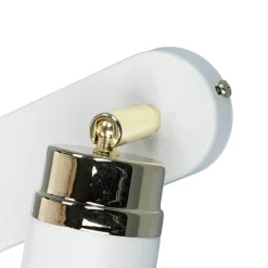 Deckenstrahler Spot Metall Modern Weiß Gold 2-flammig