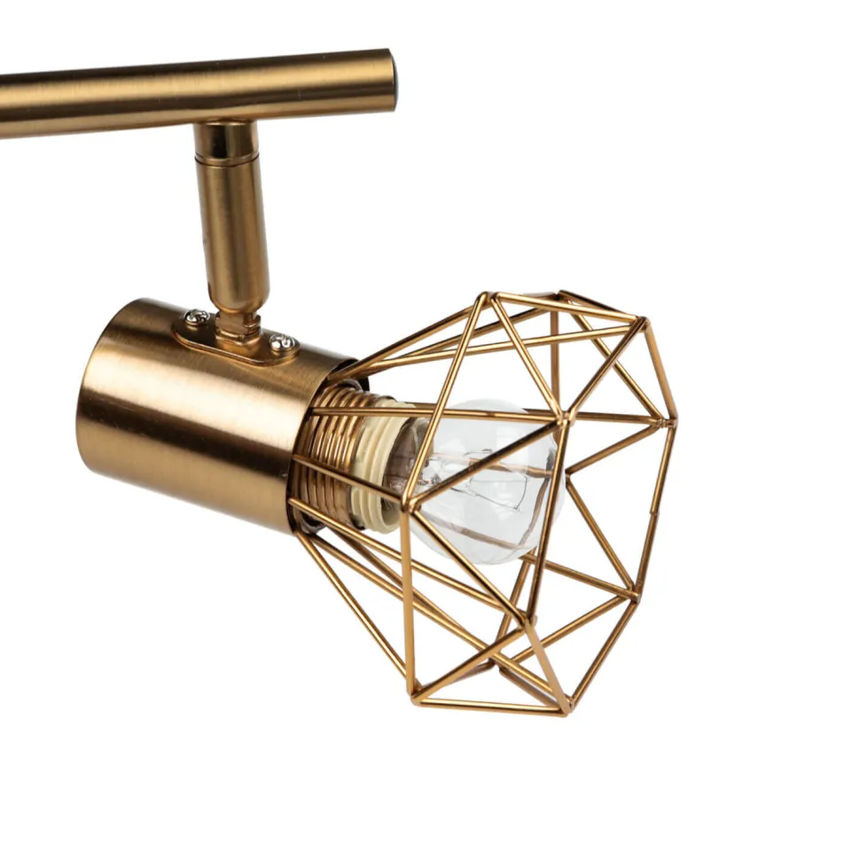 Deckenstrahler Spot Retro Metall in Messing Wohnzimmer