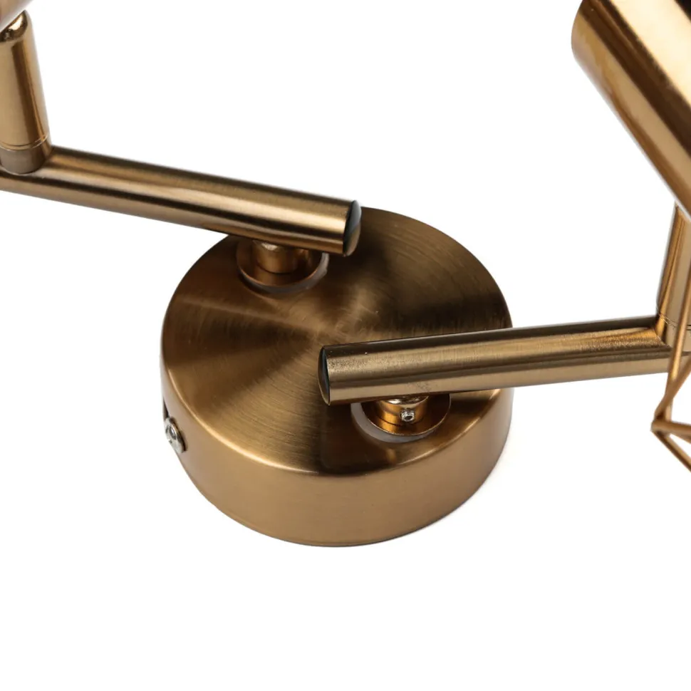 Deckenstrahler Spot Retro Metall in Messing Wohnzimmer