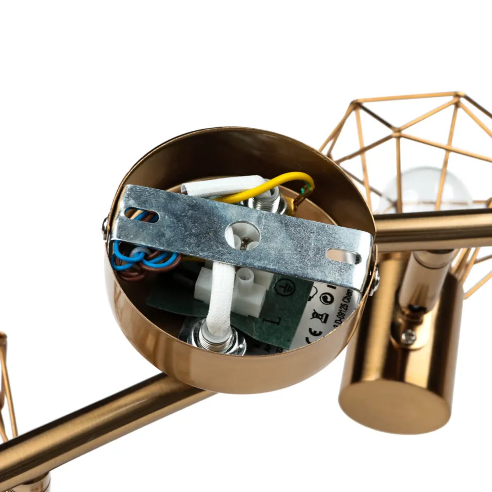 Deckenstrahler Spot Retro Metall in Messing Wohnzimmer