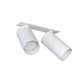 Deckenstrahler Unterputz 17 cm breit 2-flammig GU10 Weiß