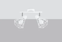 Deckenstrahler Weiß 31 cm lang verstellbar E27 Metall