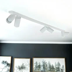 Deckenstrahler Weiß 200 cm lang 6-flammig GU10 verstellbar