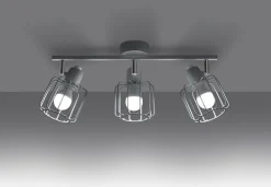 Deckenstrahler Weiß E14 3-flammig Metall Retro TISTA