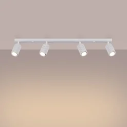 Deckenstrahler Weiß 4-flammig GU10 81 cm lang schwenkbar