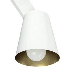 Deckenstrahler Weiß Gold Metall 3-flammig Retro